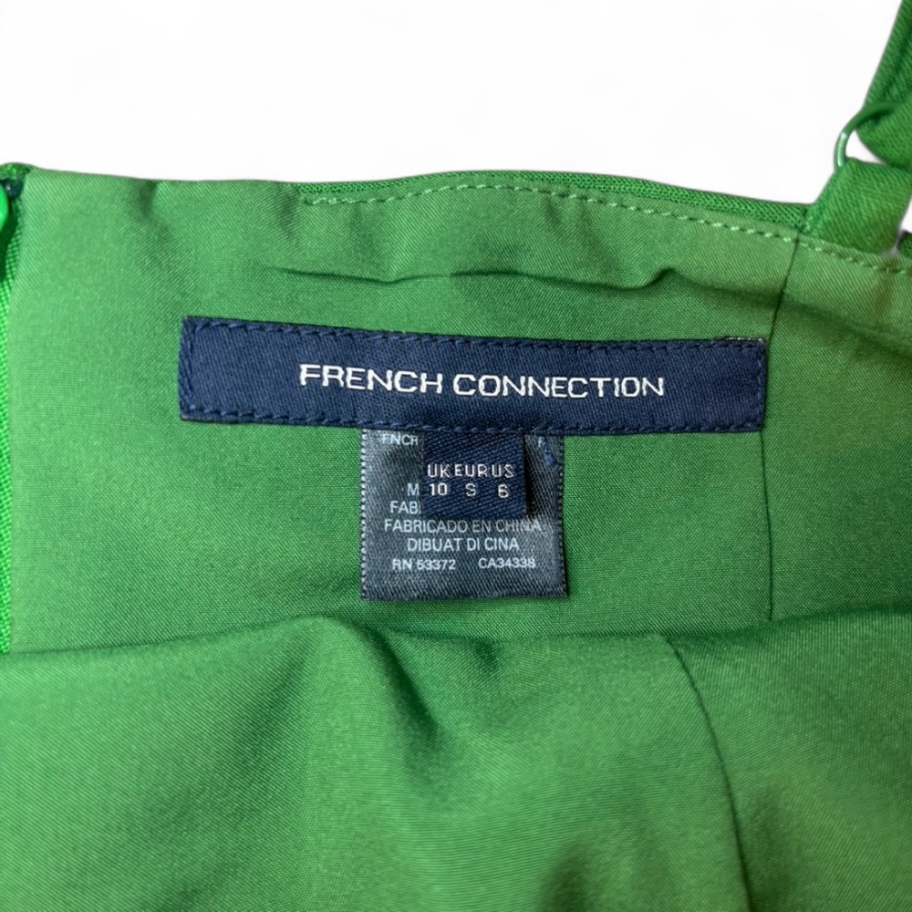 French Connection Green Mini Dress Size 6 Spaghetti Strap - Picture 3 of 5